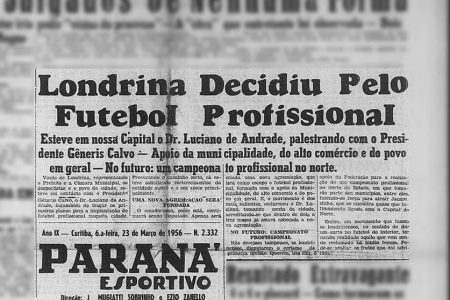 23 03 1956 Londrina Decidiu Pelo Futebol Profissional